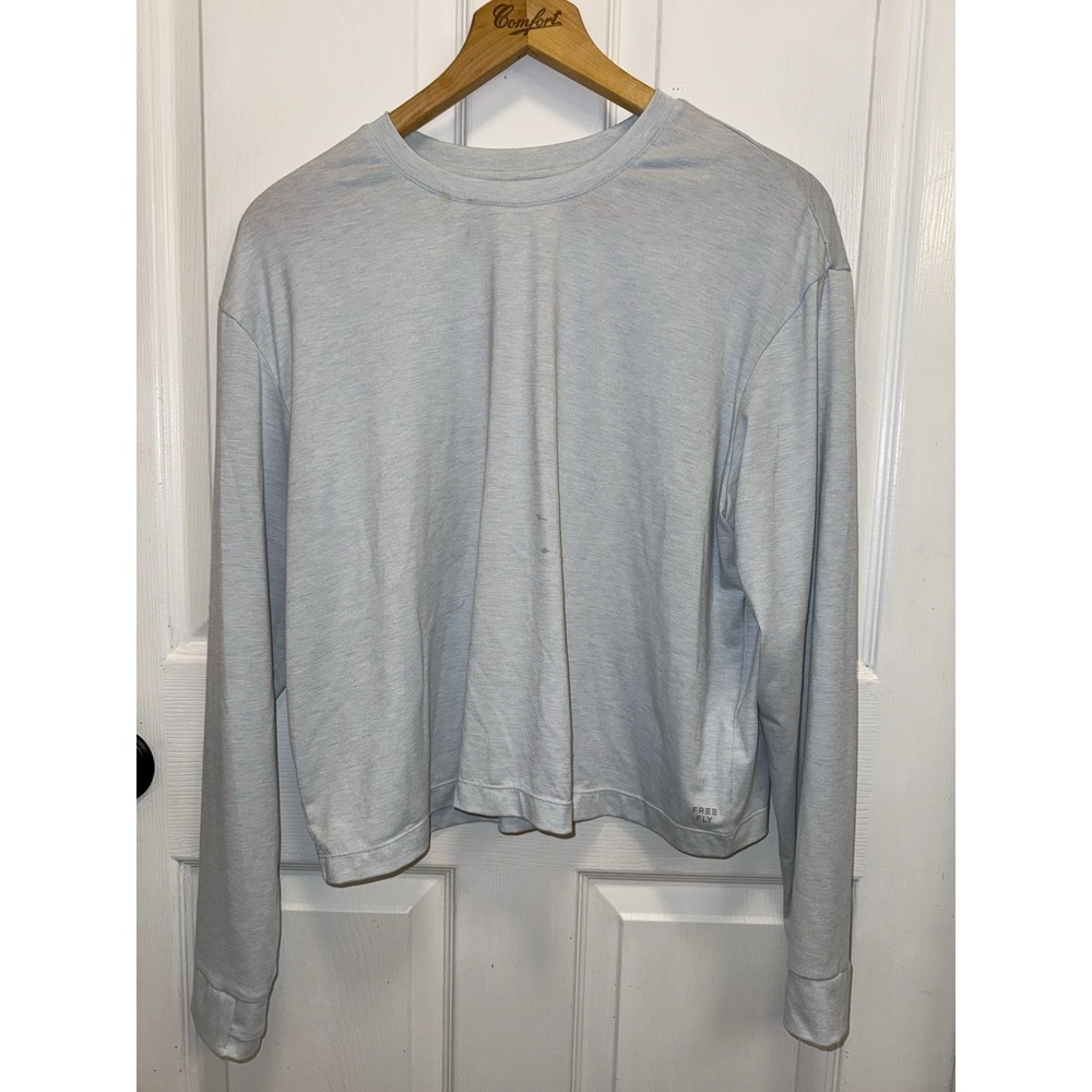 Free Fly Elevate Performance Shirt Blue Long Sleeve Fishing Outdoor Women's L